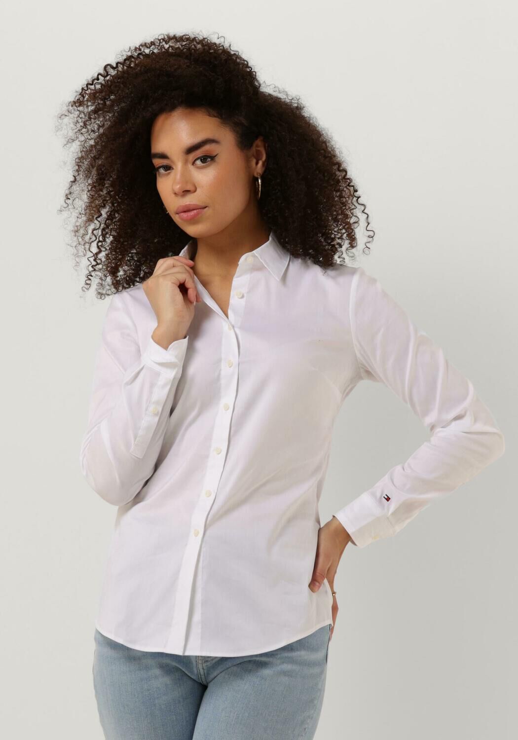 Witte TOMMY HILFIGER Blouses HERITAGE SLIM FIT SHIRT | Omoda