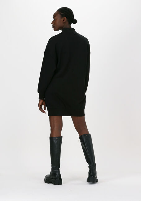 Zwarte CALVIN KLEIN Mini jurk LOGO TRIM MOCK NECK DRESS - large