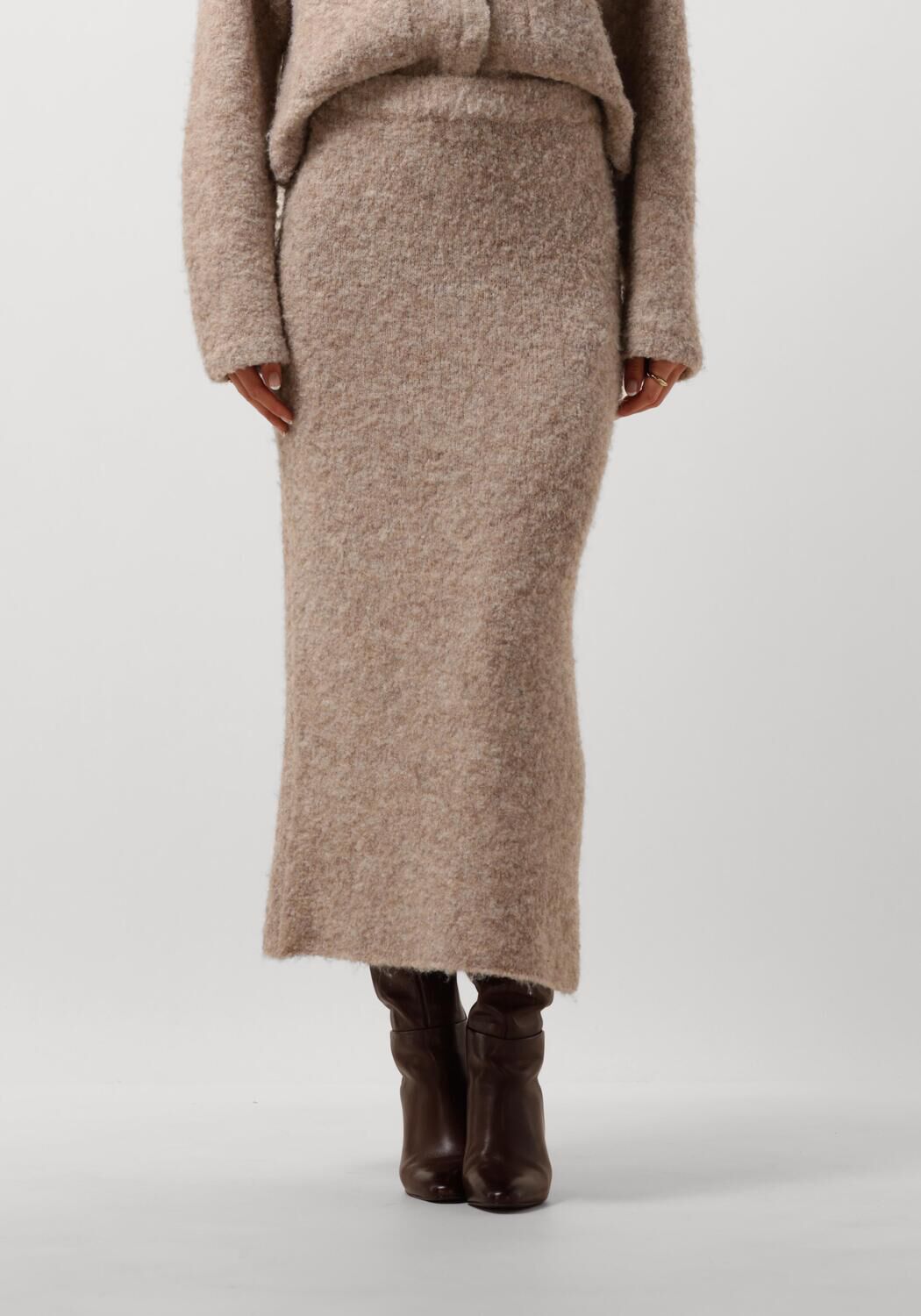 Moves Beige Bistina Midi Rok Beige Dames