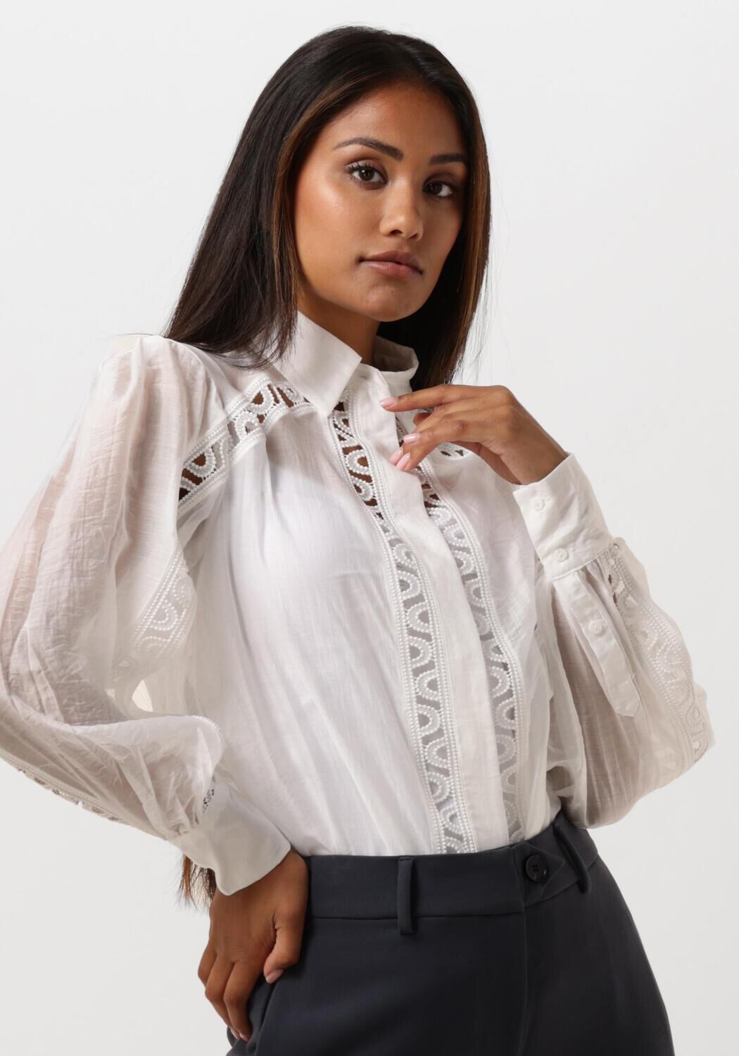 Copenhagen Muse Elegante Witte Blouse Cmultra-Shirt White Dames