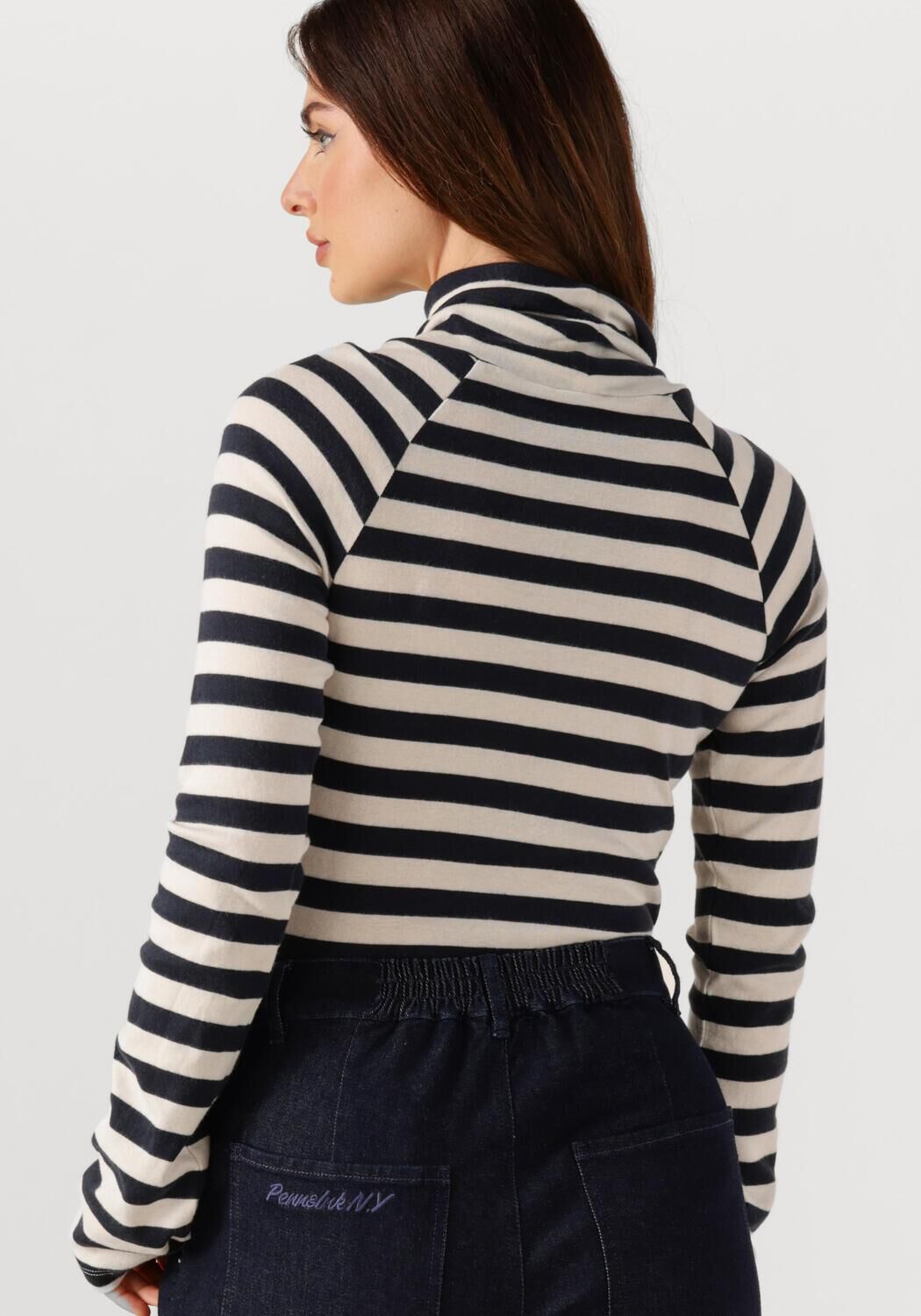 PENN & INK Dames Tops & T-shirts Longsleeve W25t1189 Zwart