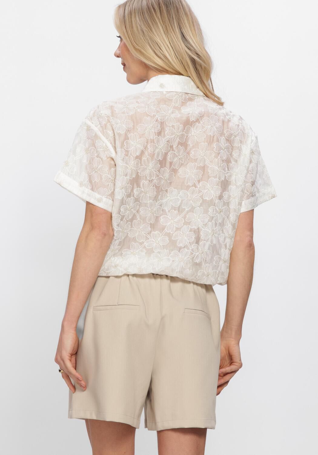 Gebroken wit NUKUS Blouses BRITT BLOUSE FLOWER - large