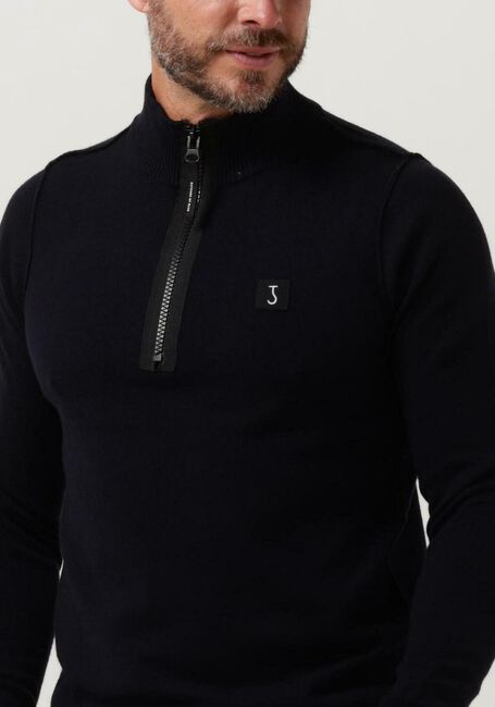 Blauwe BUTCHER OF BLUE Trui CLIFDEN HALFZIP - large