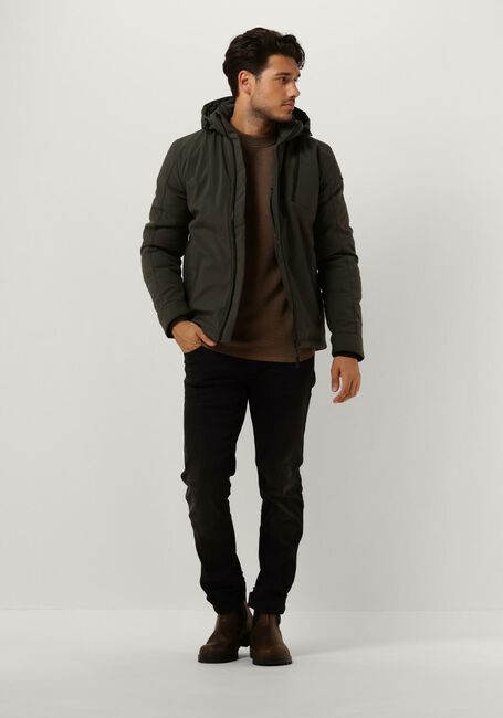 Bruine CAST IRON Trui MOCK NECK COTTON MODAL MOCKNECK - large