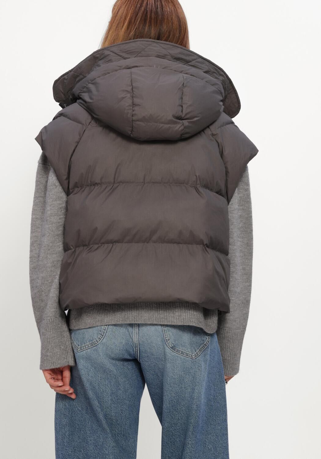 Antraciet WITHBLACK Bodywarmer WBLVENICE DOWN WAISTCOAT - large