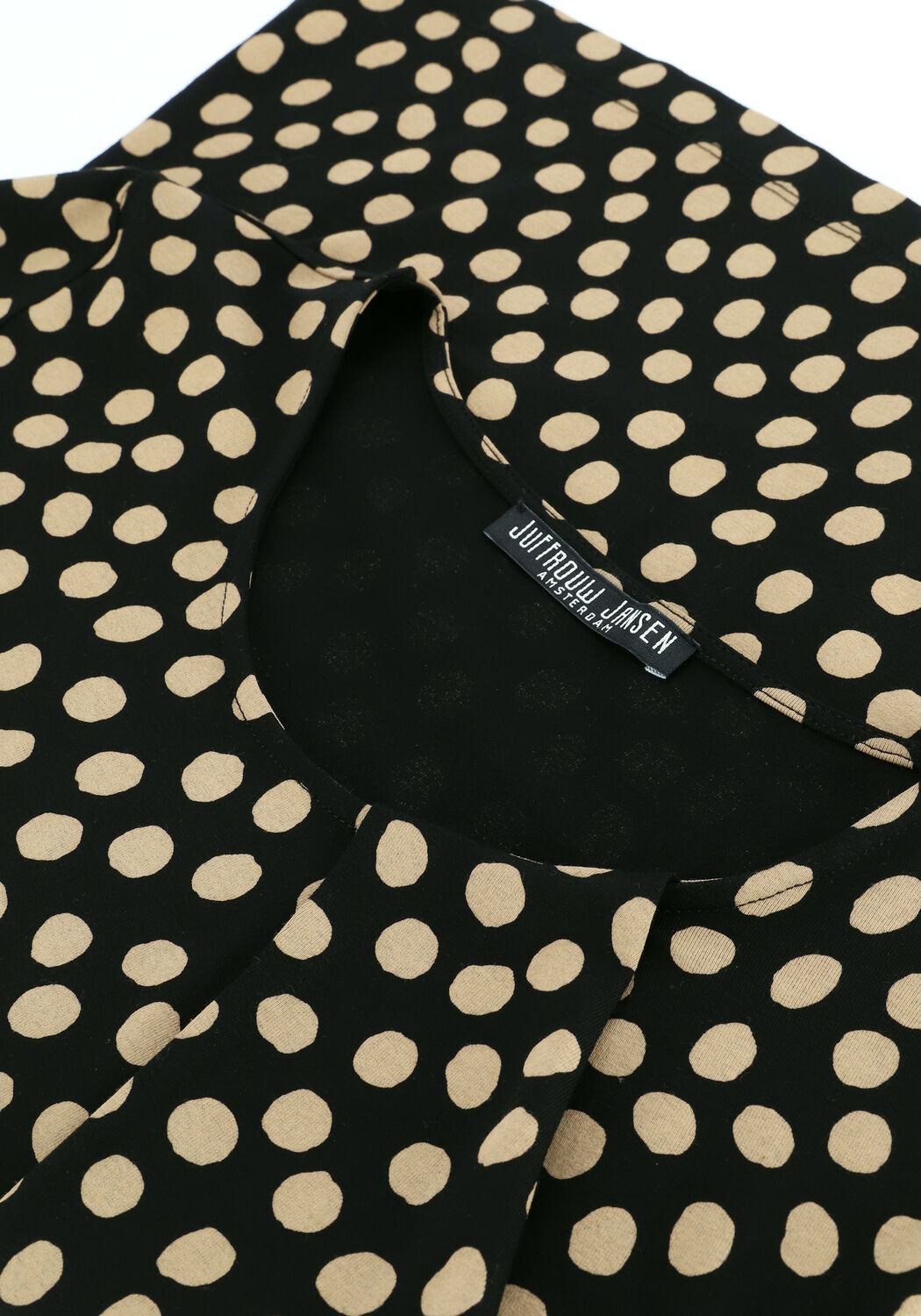 Zwarte JANSEN AMSTERDAM Top TOP PLEAT NECK - large