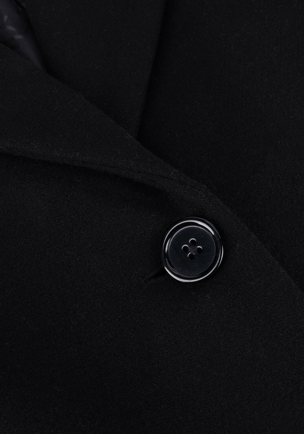 Zwarte NOTRE-V Mantel WOL COAT LONG - large