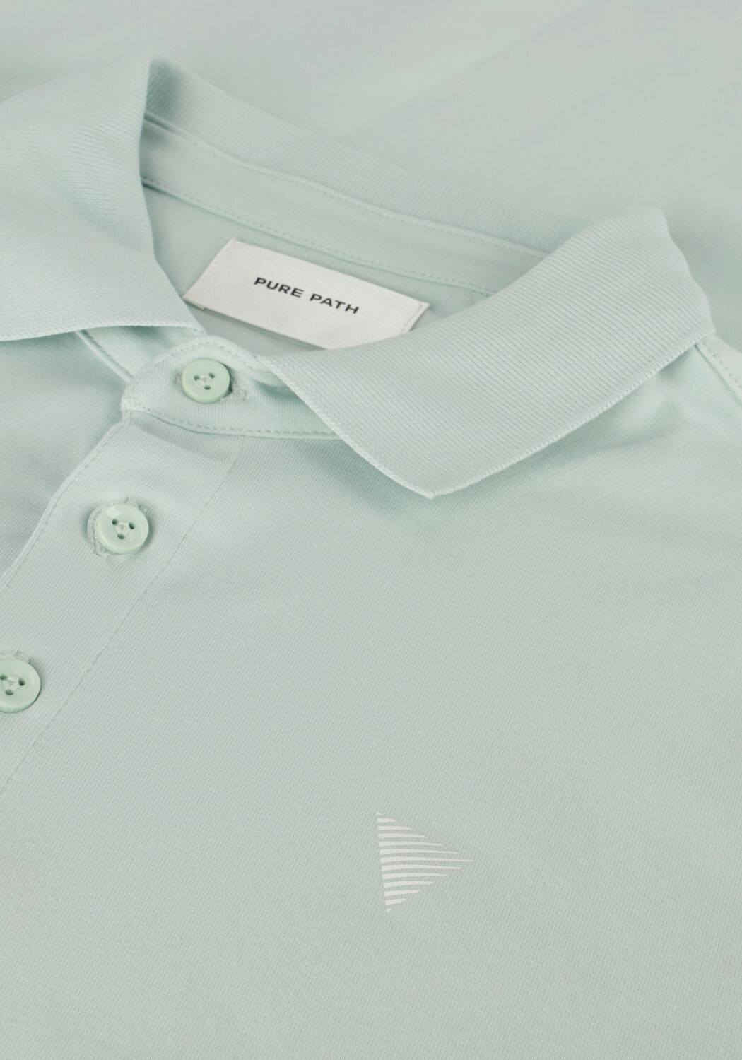 Mint PURE PATH Polo SHORTSLEEVE POLO WITH CHEST PRINT - large