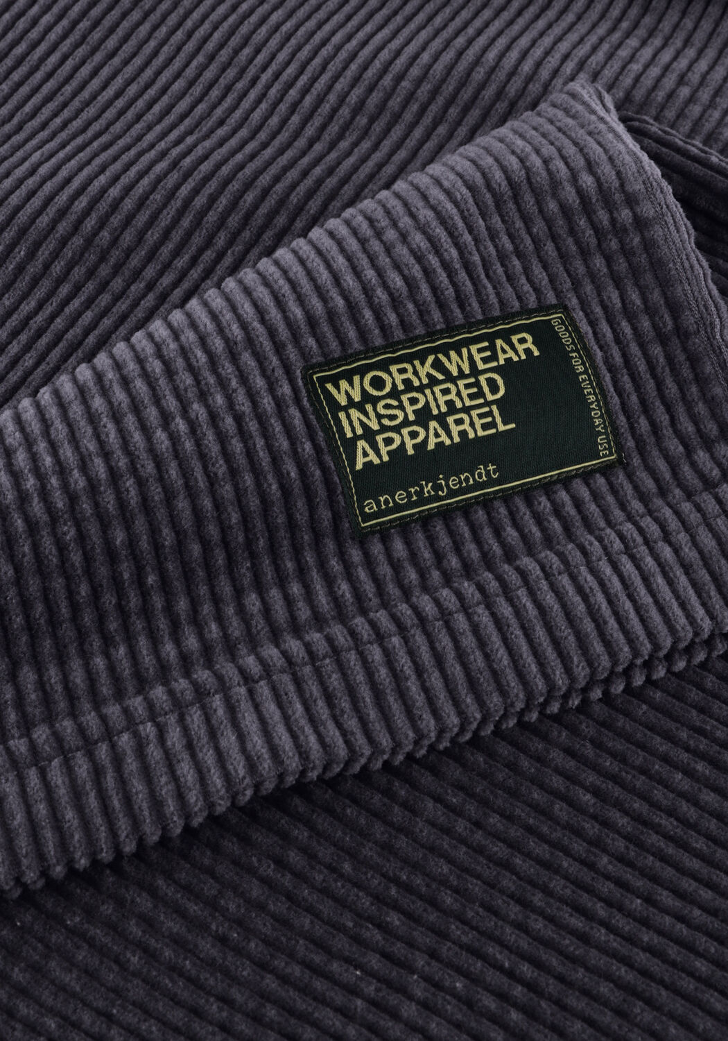 Donkergrijze ANERKJENDT Polo AKVILLADS CORDUROY SS TEE - large