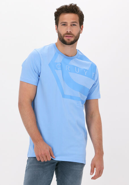 Blauwe CRUYFF T-shirt SAUL T-SHIRT - 95 / 5 COTTON / ELASTHAN - large