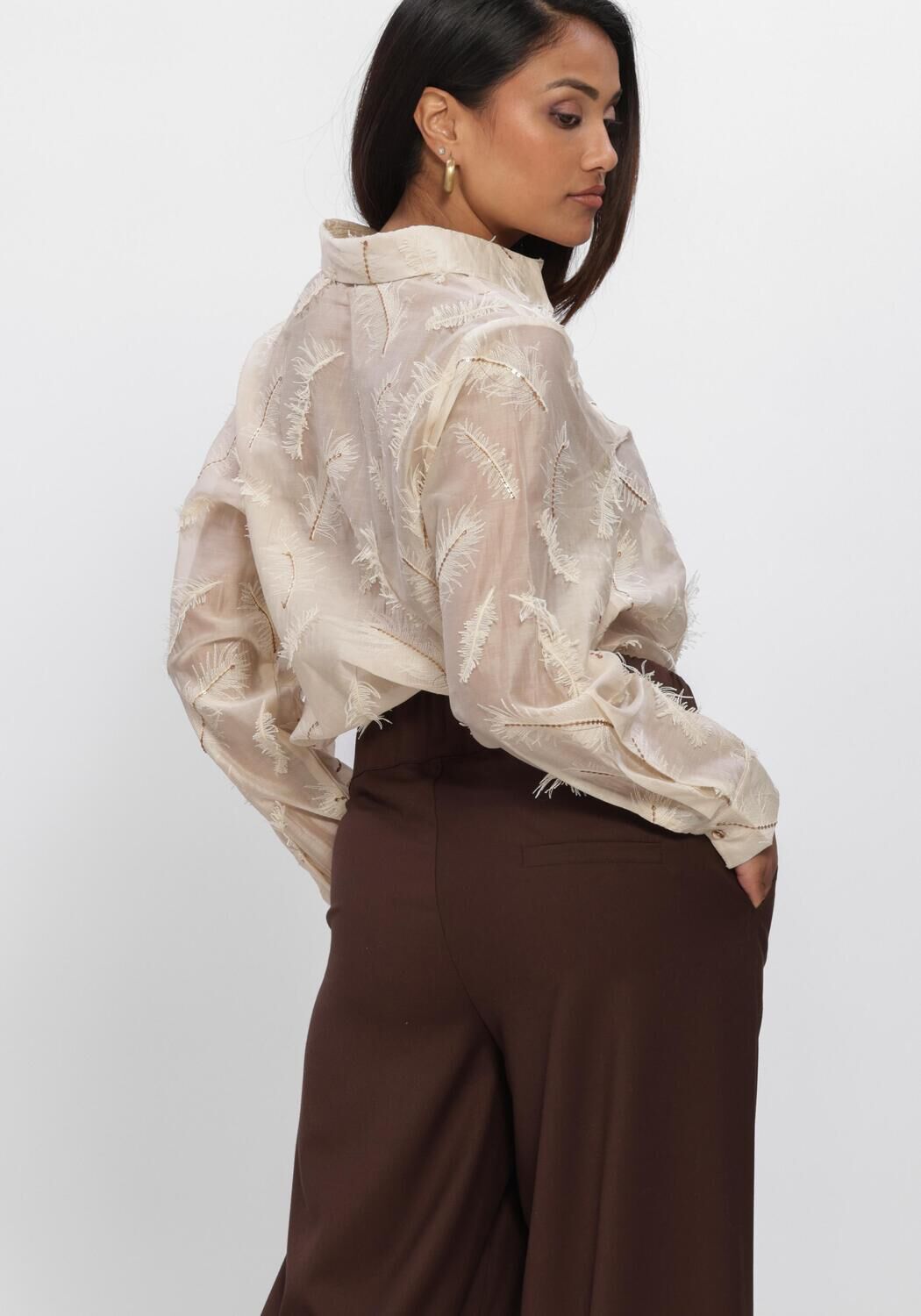 Creme NUKUS Blouses AYSHA BLOUSE FEATHERS - large