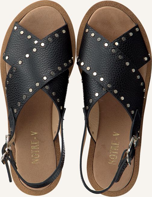 Zwarte NOTRE-V Platte sandalen ETTO19-B Zwarte NOTRE-V Platte sandalen ETTO19-B - large