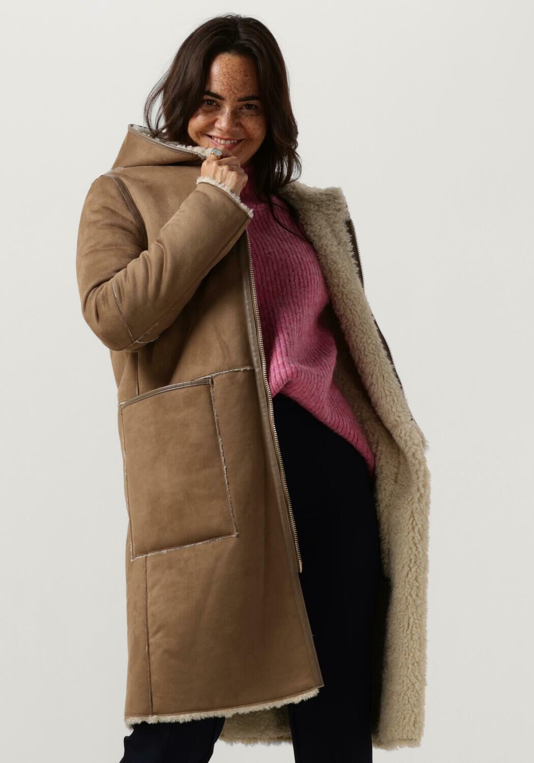 Camel GOOSECRAFT Gewatteerde jas GC ADELYN COAT - large