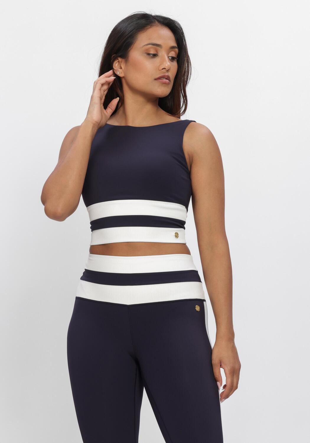 Donkerblauwe HOUSE OF GRAVITY Top DIVINE CROP TOP RIB - large