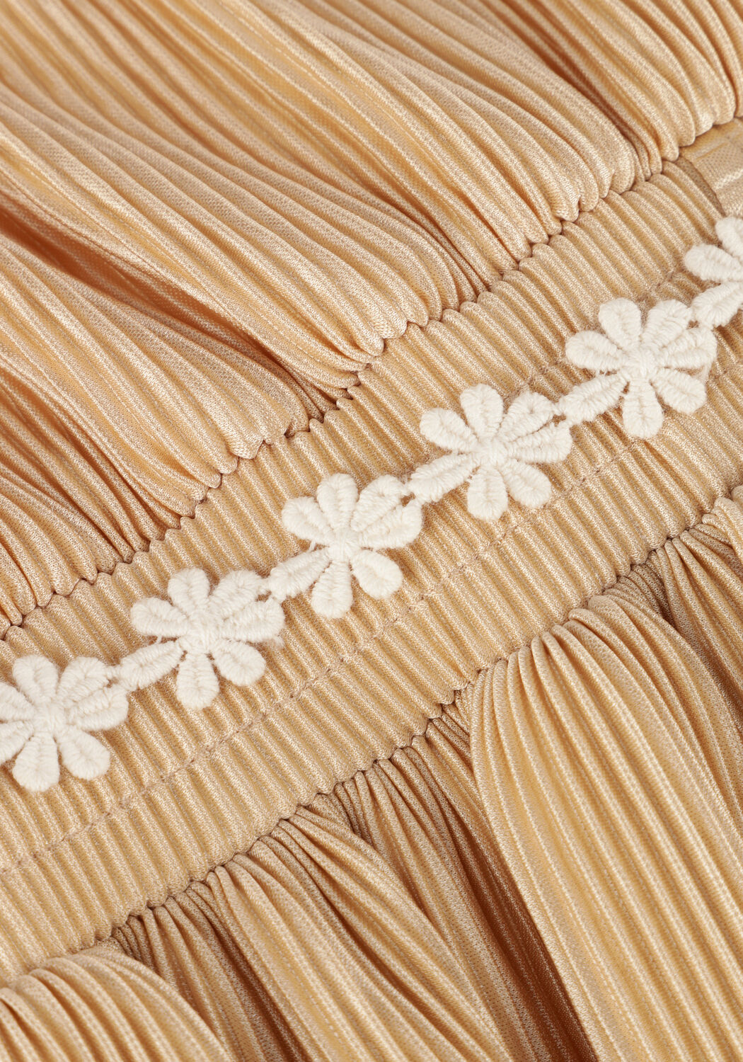 NONO Meisjes Jurken Merel Plissee Dress Zand