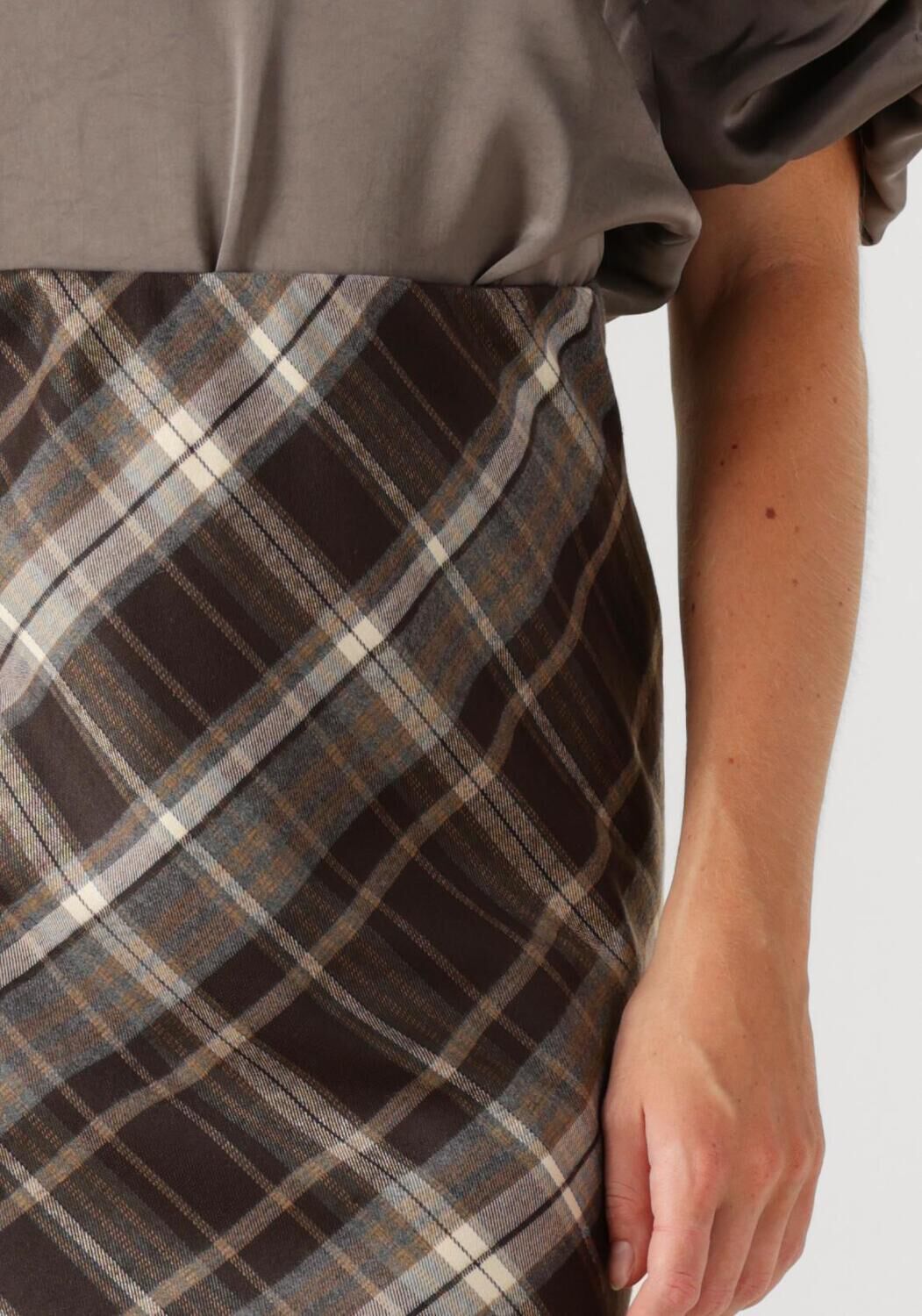 NEO NOIR Dames Rokken Lunna Check Skirt Bruin