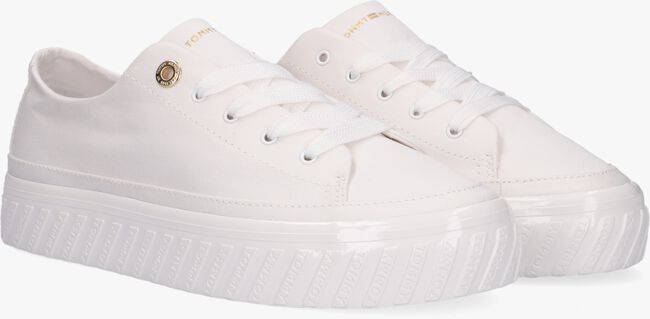 Witte TOMMY HILFIGER Lage sneakers SHINY FLATFORM VULC - large