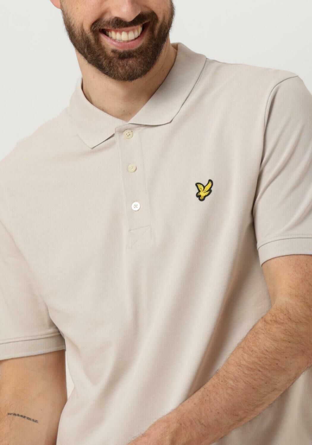 Lyle & Scott Heren Polo's & T-shirts Plain Polo Shirt - Beige, foto 4