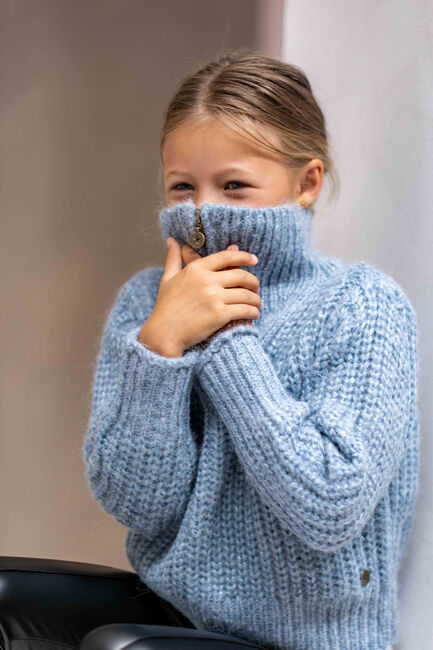 Blauwe LIKE FLO Trui DORA KNITTED SWEATER Blauwe LIKE FLO Trui DORA KNITTED SWEATER - large