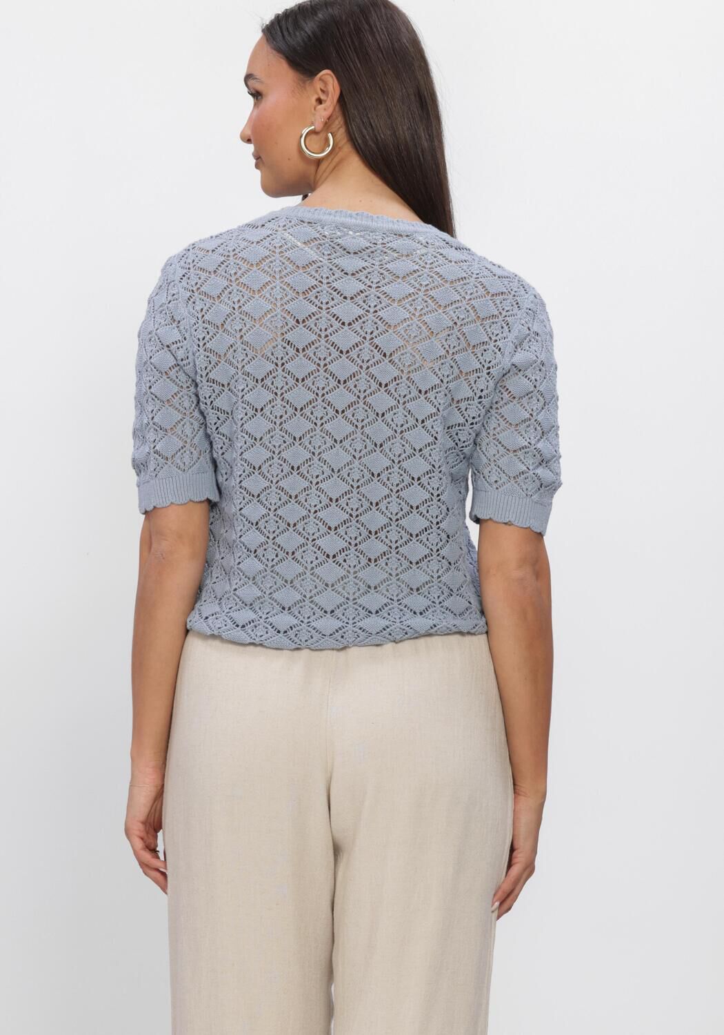 Blauwe SELECTED WOMEN Vest SLFSOFIA 2/4 KNIT CARDIGAN - large