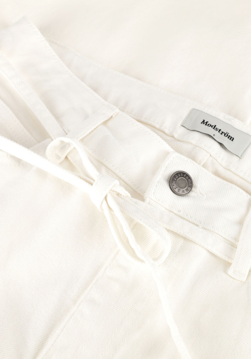 Witte MODSTR&Ouml;M Wide jeans ISOLDEMD SOLID PANTS - large