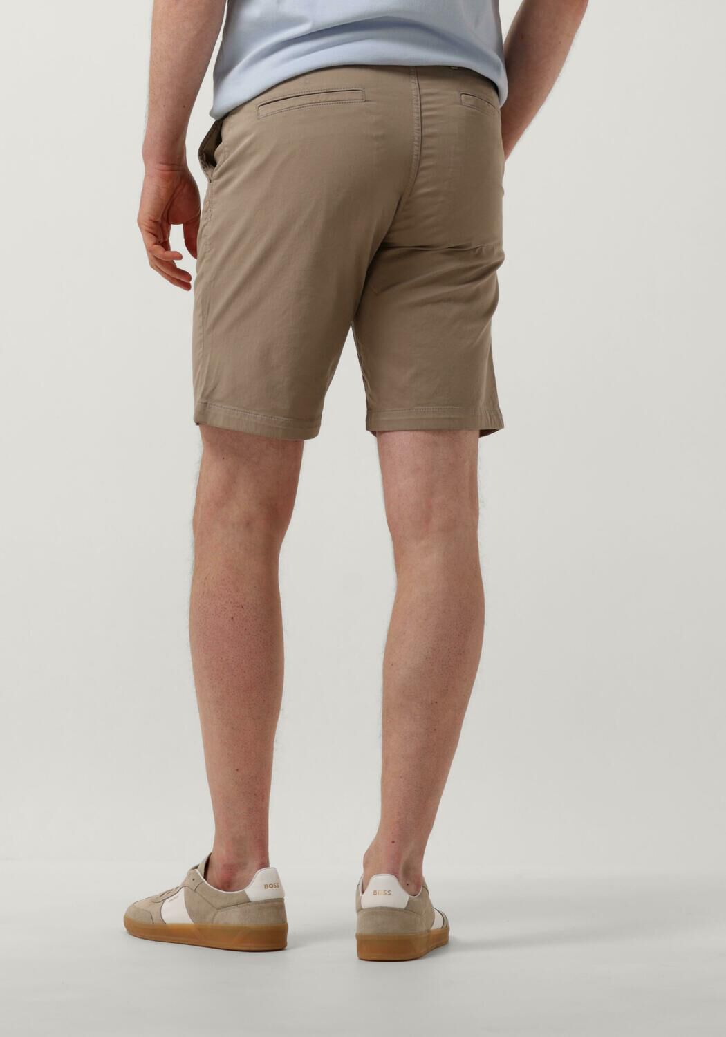 BOSS Heren Broeken Chino-slim-short Beige