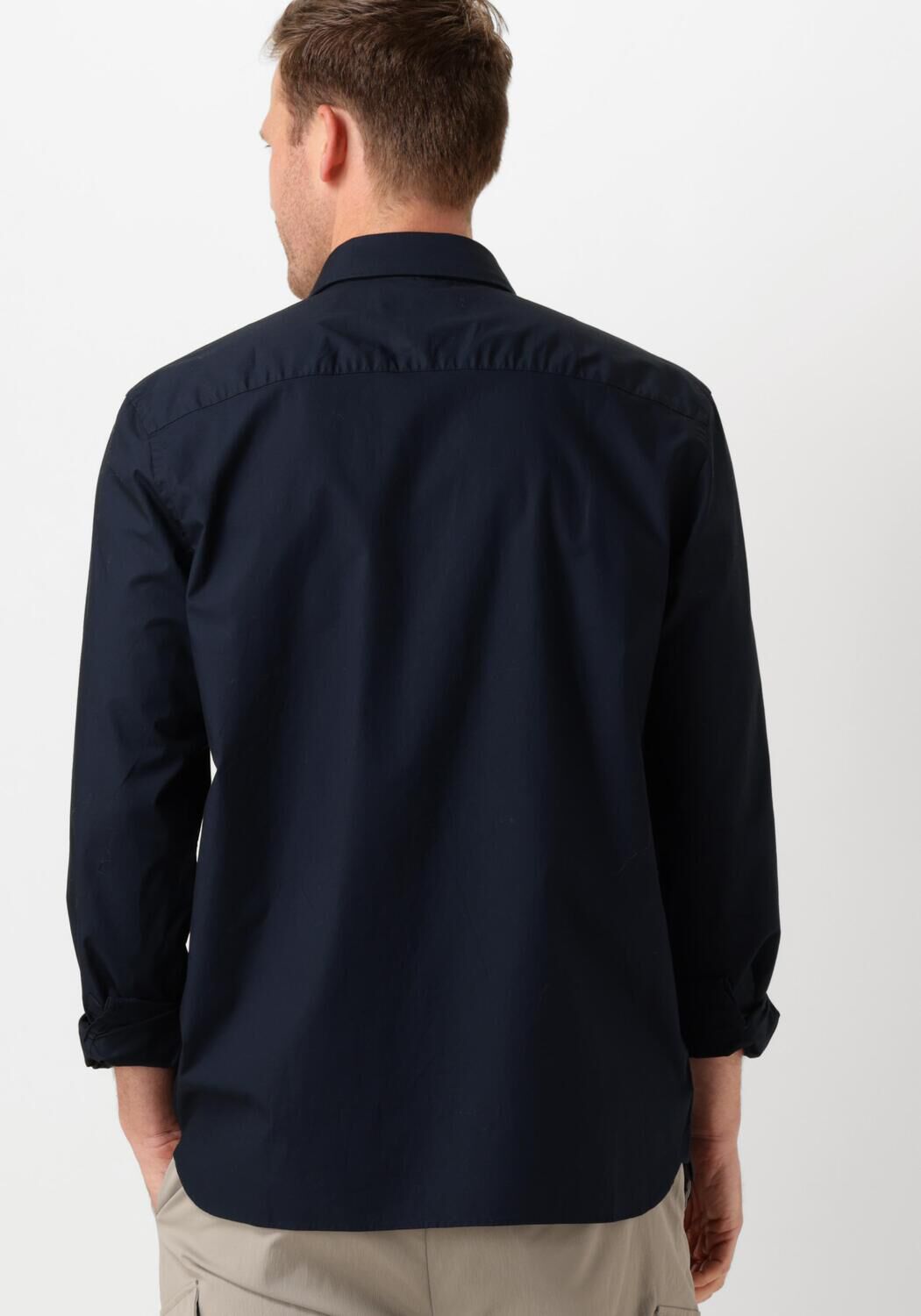 LYLE & SCOTT Heren Overhemden Long Sleeve Poplin Donkerblauw