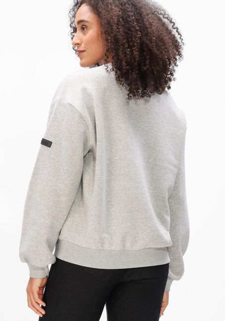 Grijze ALIX THE LABEL Sweater LADIES KNITTED LEATHER A SWEATER - large