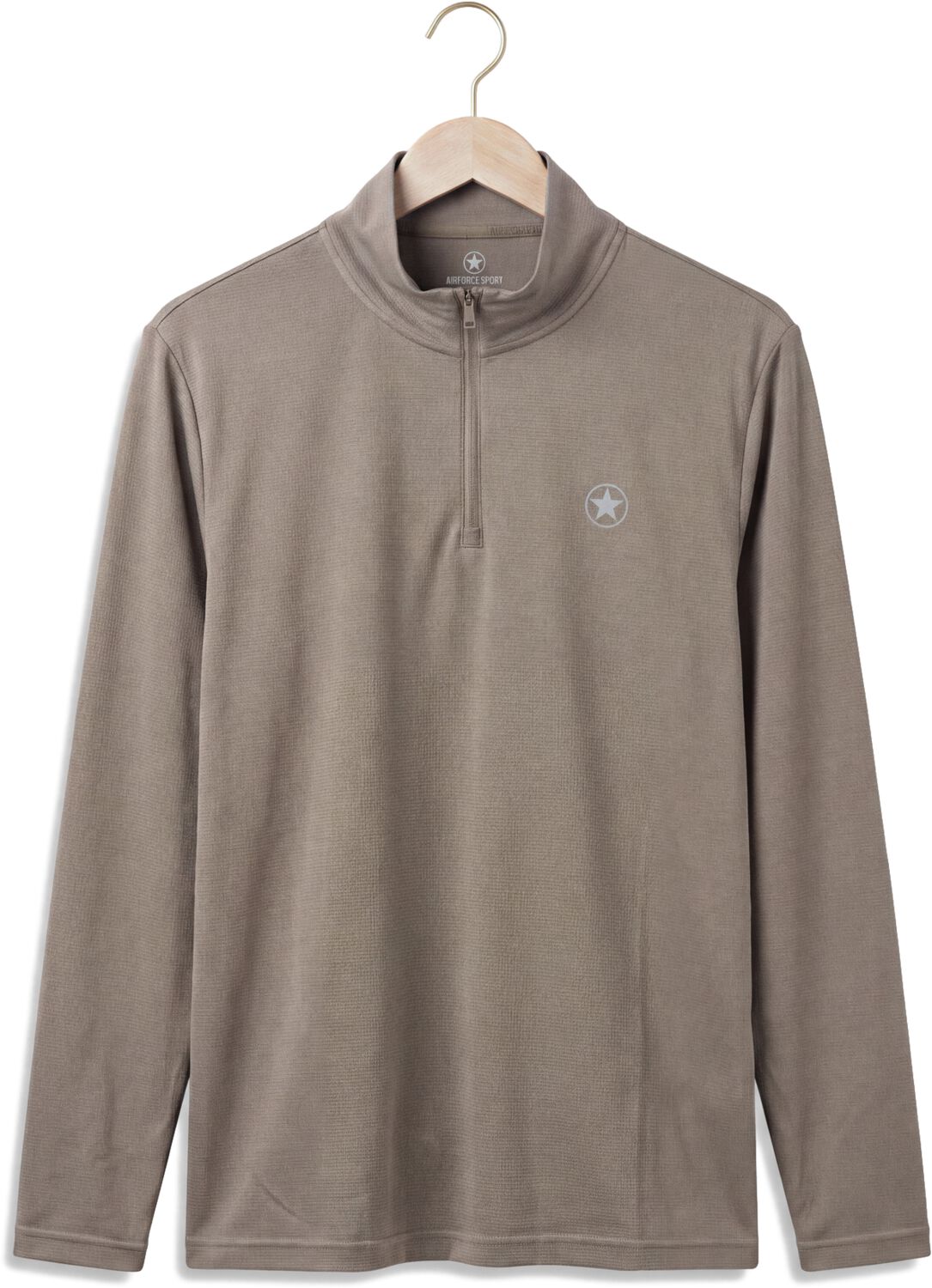 AIRFORCE Heren Truien & Vesten Parker Quarter Zip Sport Shirt Taupe