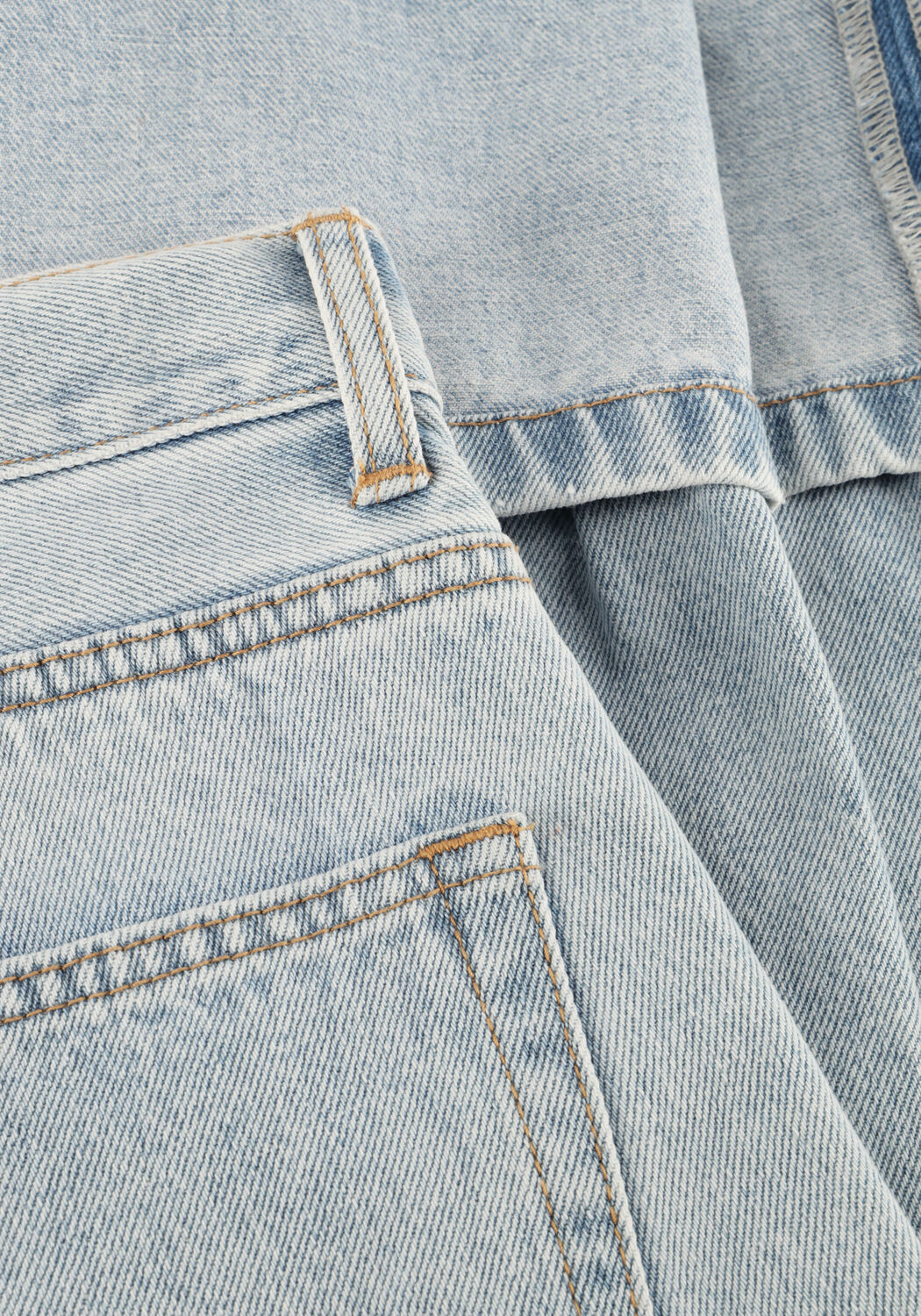 Lichtblauwe WITHBLACK Wide jeans WBLHAZEL HW TURN UP JEANS - large