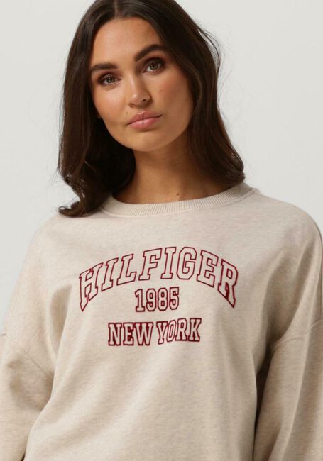 Beige TOMMY HILFIGER Trui RLX VARSITY OPEN-NK SWEATSHIRT - large