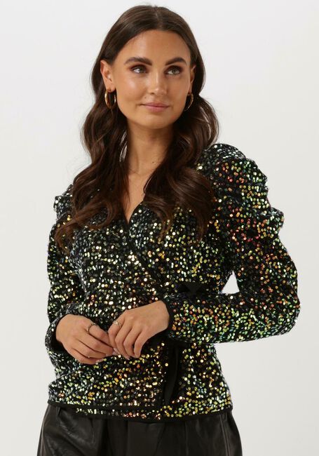 Zwarte Y.A.S. Blouses YASSIGLO LS WRAP TOP - large
