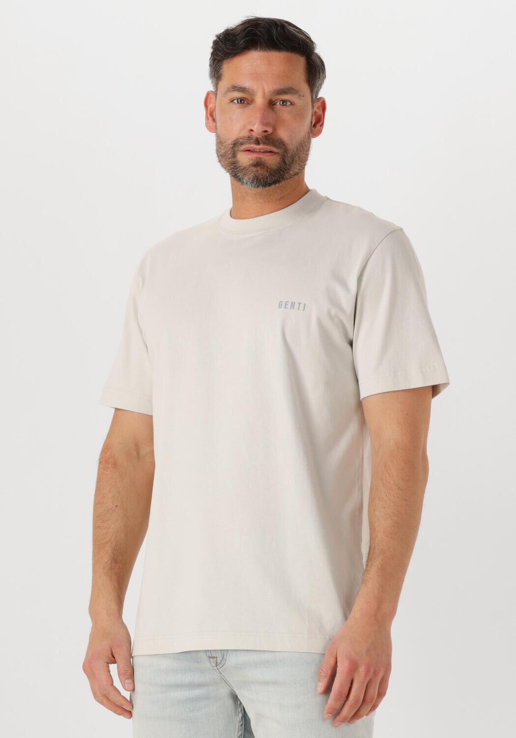 GENTI Heren Polo's & T-shirts T-shirt Ss J2042-1223 Wit