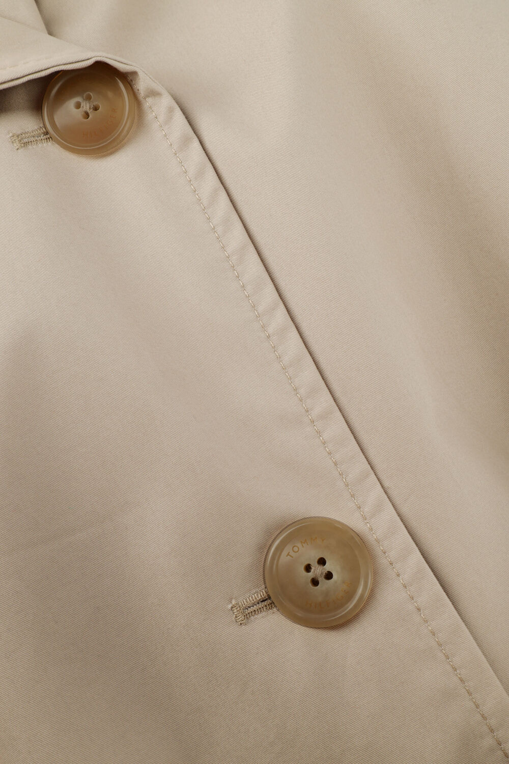 Beige TOMMY HILFIGER Trenchcoats COTTON BLEND DB TRENCH - large