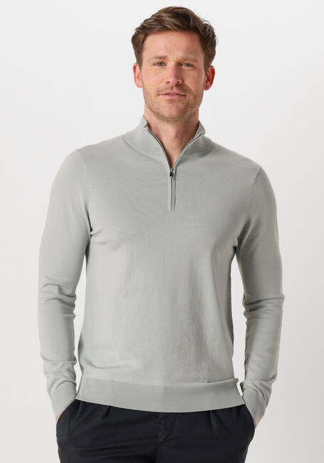 Groene PROFUOMO Trui PULLOVER HALF ZIP - large