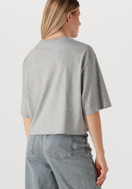 Grijze ALIX THE LABEL Blouses LADIES KNITTED STUDDED T-SHIRTS - large