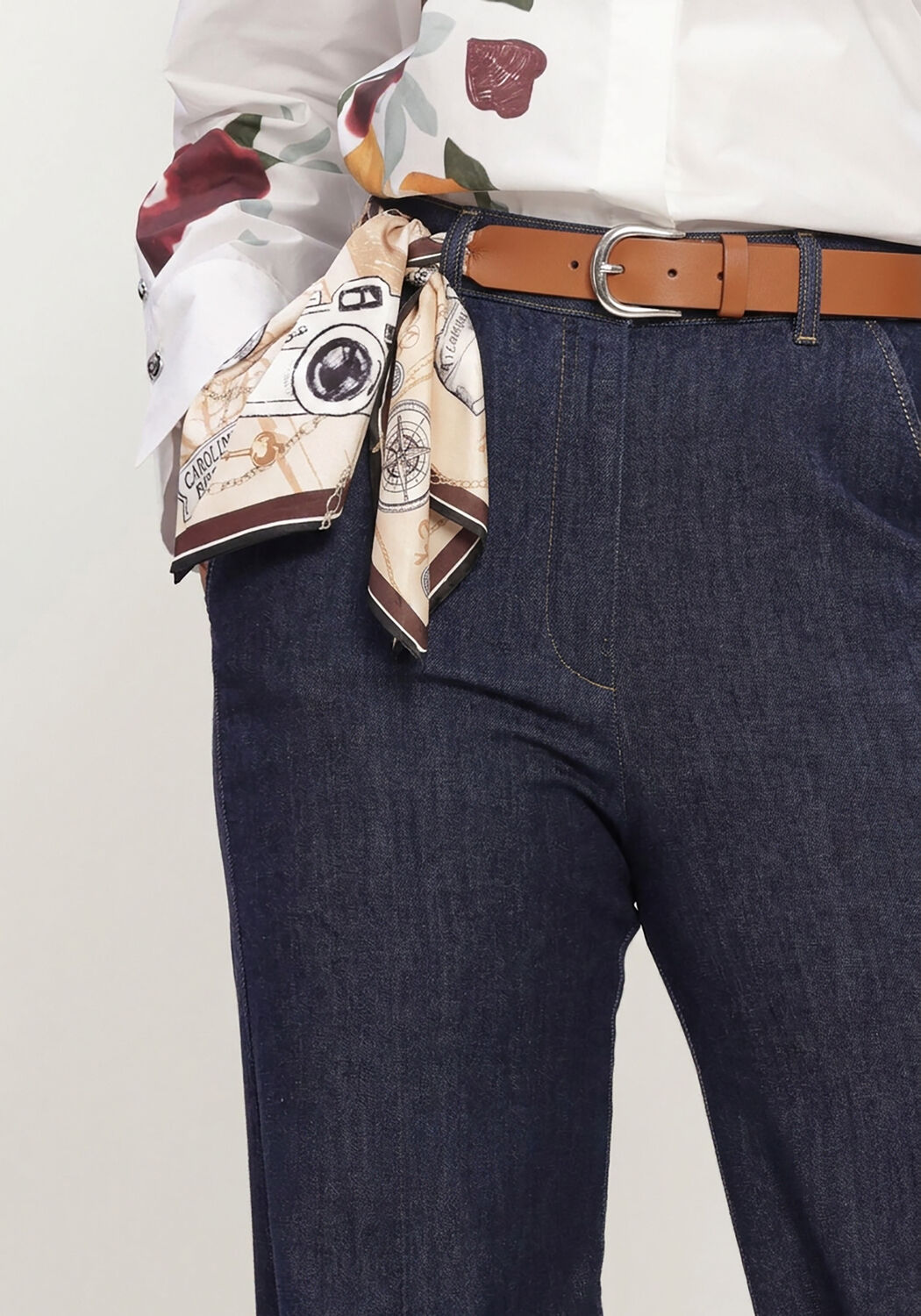 Donkerblauwe CAROLINE BISS Straight leg jeans 4516 - large