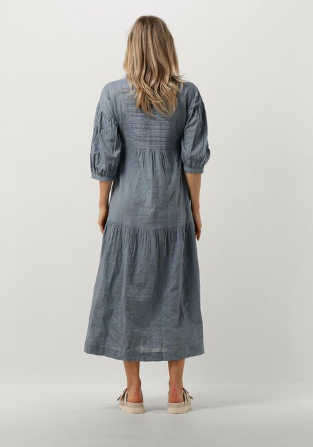 Lichtblauwe RUBY TUESDAY Midi jurk SAGE LONG DRESS WITH V SMOCK - large