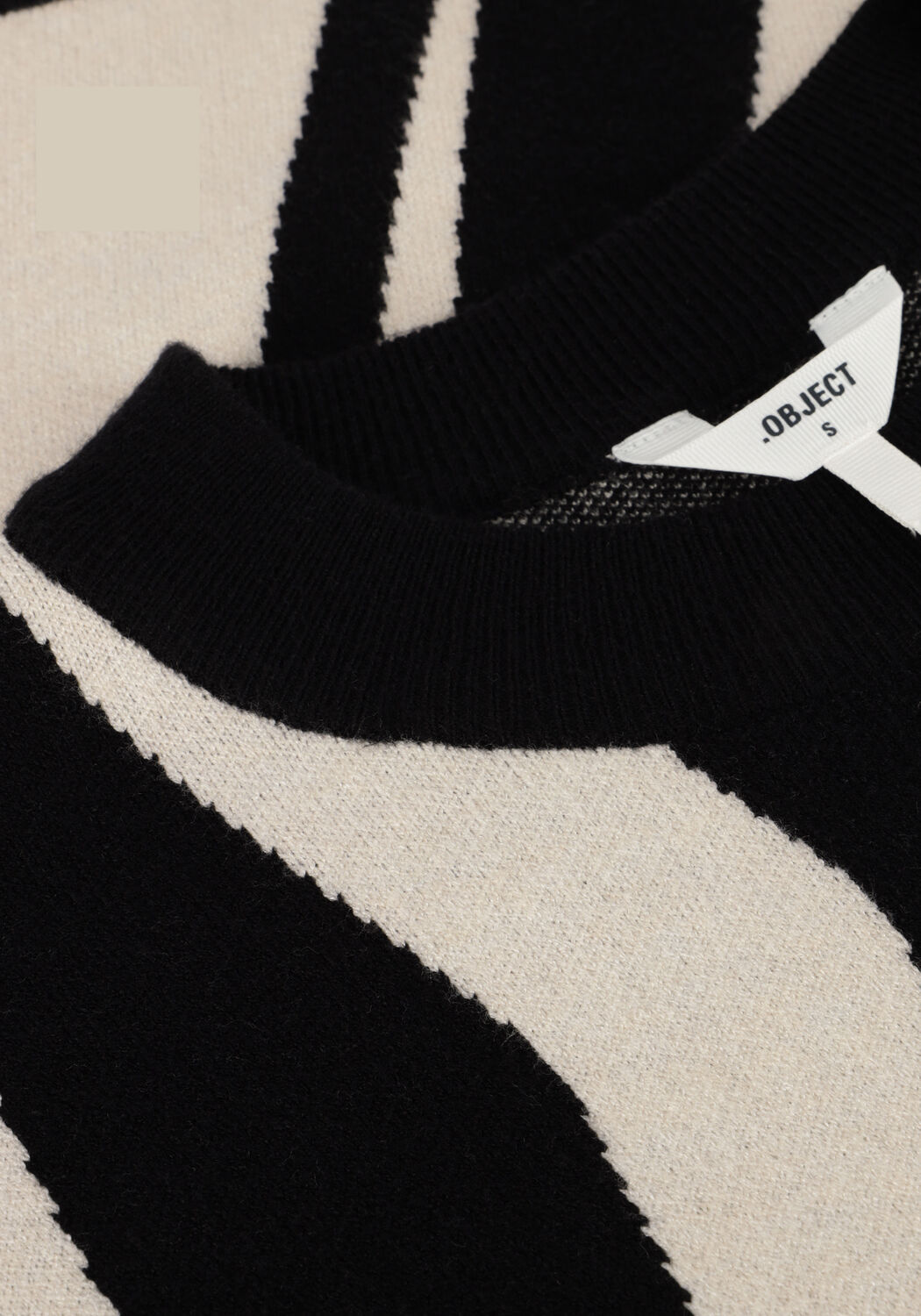 Zwarte OBJECT Trui OBJRAY LO L/S KNIT PULLOVER AOP - large