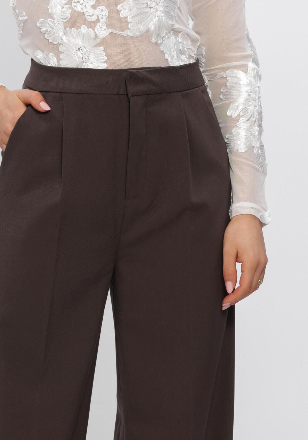 Bruine COPENHAGEN MUSE Wijde broek CMTAILOR-PANTS - large