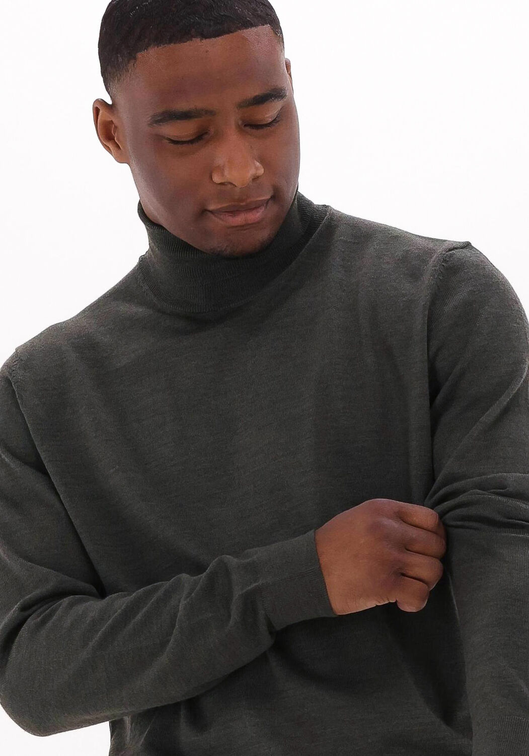 groene selected homme coltrui town merino coolmax knit roll b