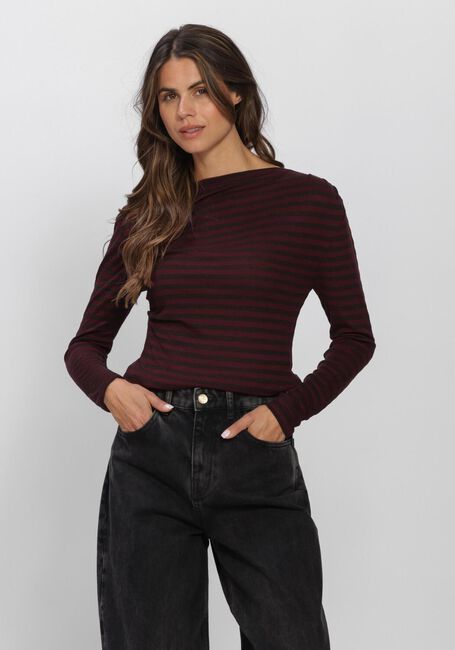 Bordeaux BY-BAR Top LEYA MELANGE STRIPE TOP - large