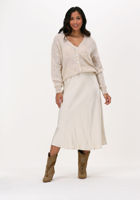 Beige SUMMUM Vest CARDIGAN FEATHER LIGHT ALPACA - large