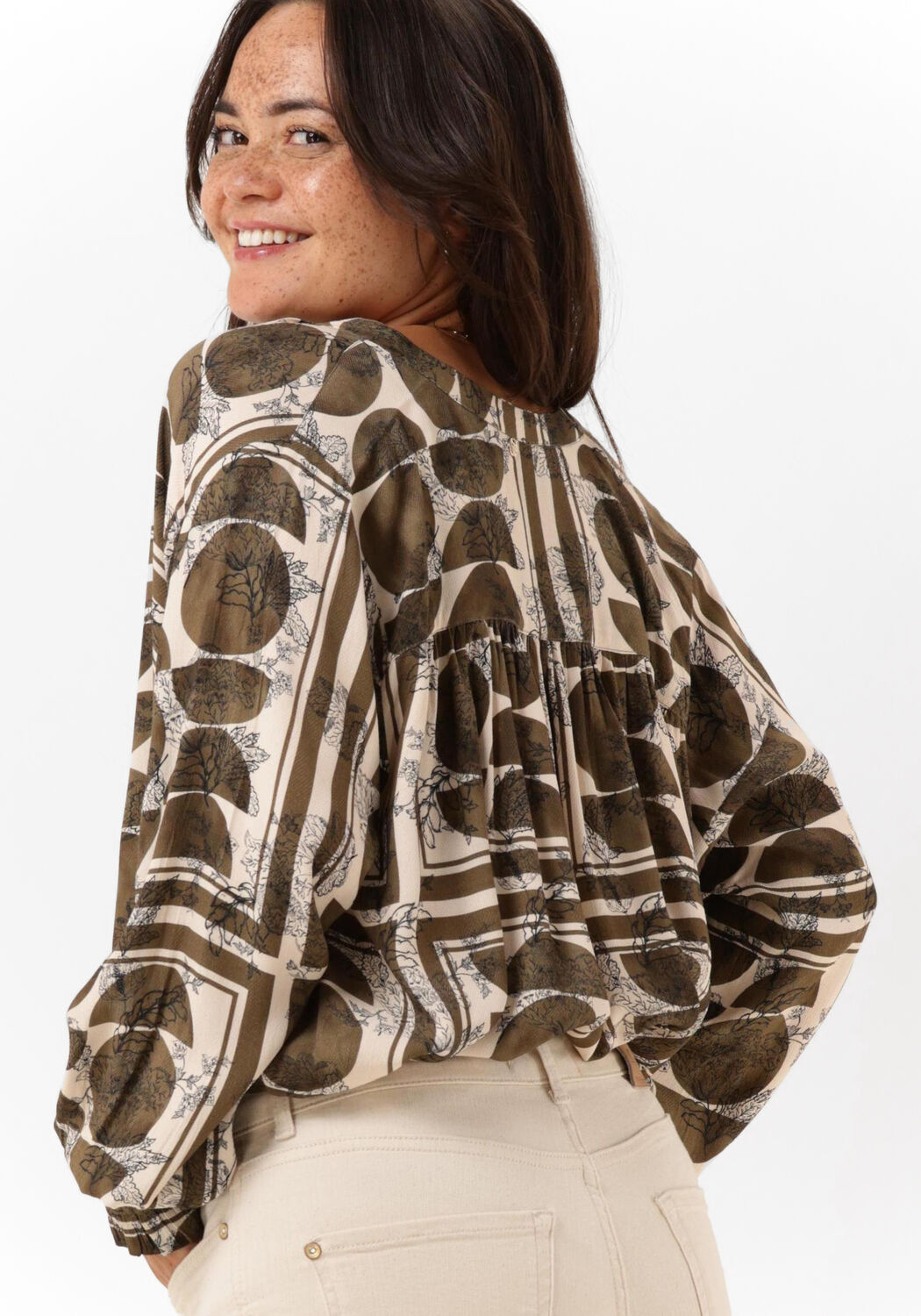 Groene MOS MOSH Blouses MACHA LS BUBBLE BLOUSE - large