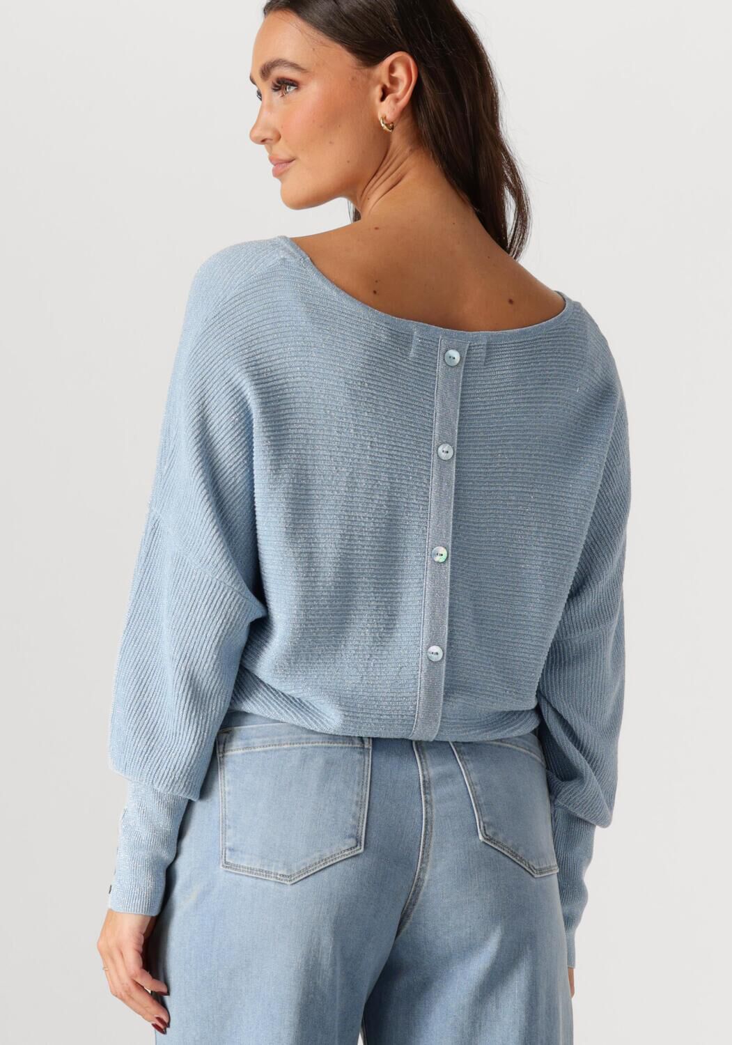NUKUS Dames Truien & Vesten Batwing Pullover Lurex Blauw