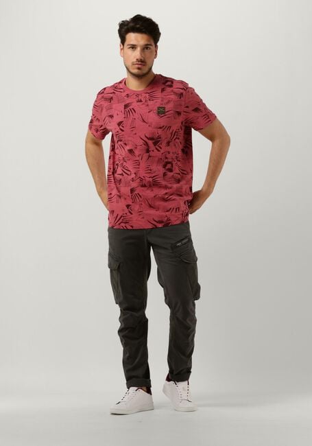 Roze PME LEGEND T-shirt SHORT SLEEVE R-NECK SLUB JERSEY AOP - large