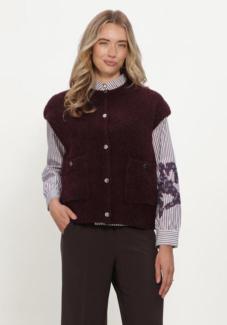 Bordeaux STUDIO AR Truien/vesten IDONY BOUCLE KNIT - large