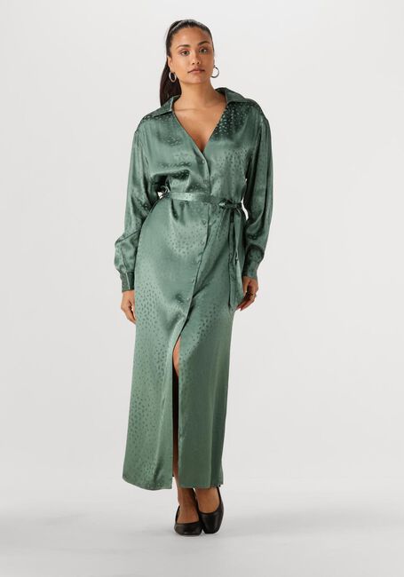 Groene ANOTHER LABEL Midi jurk NOEL DRESS L/S - large