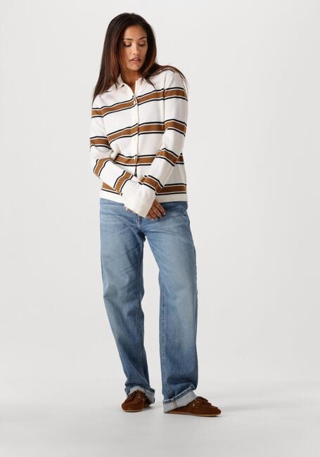 Creme SELECTED WOMEN Vest SLFTHEA LS KNIT BUTTON COLLAR NECK - large