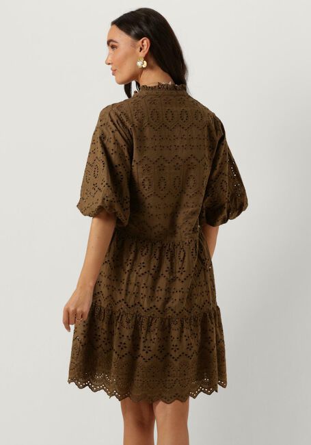 Bruine NOTRE-V Mini jurk NV-DONNA DRESS BRODERIE ANGLAISE DRESS - large